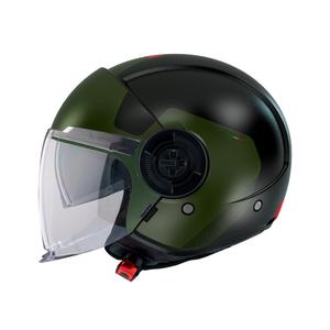 MT Viale SV S Beta A6 odprta motoristična čelada črno-zelena