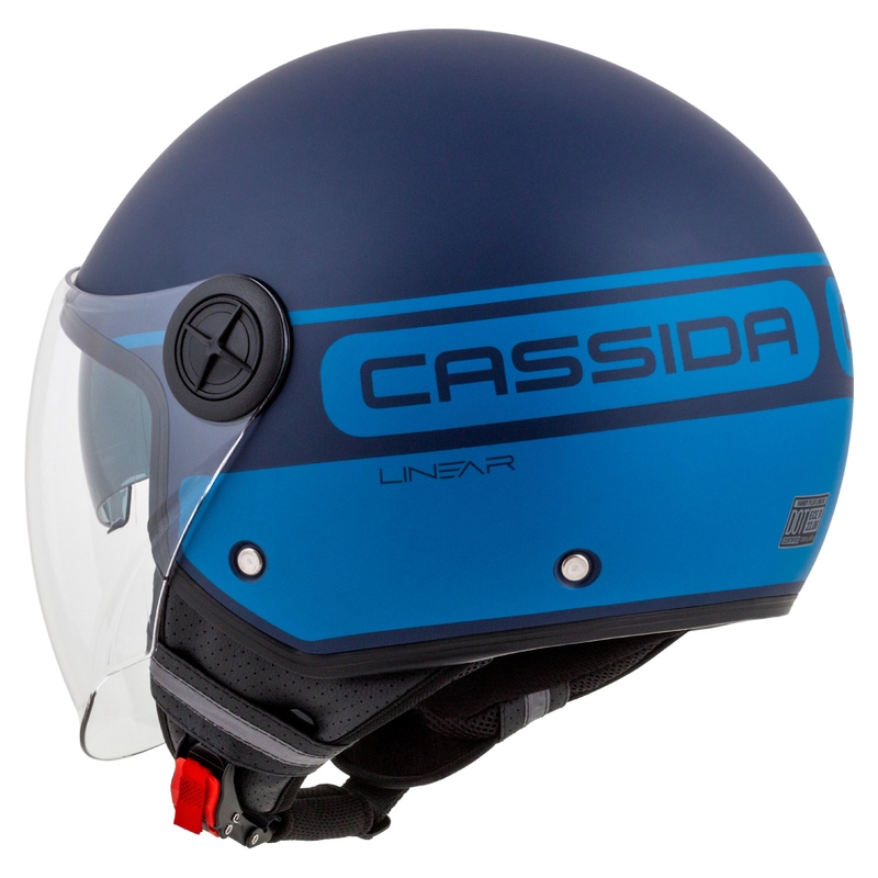 Cassida Handy Plus Linearna odprta motoristična čelada modra
