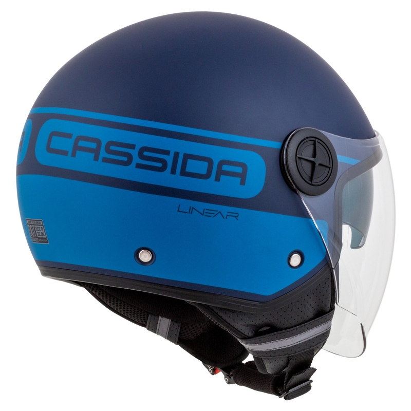 Cassida Handy Plus Linearna odprta motoristična čelada modra