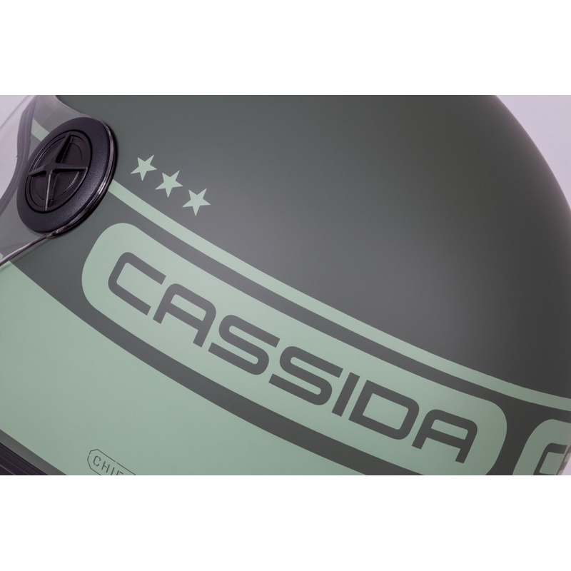 Cassida Handy Plus Chief odprta motoristična čelada zelena