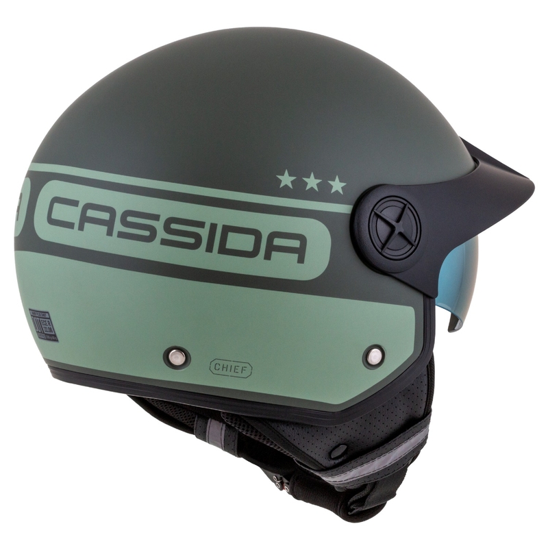 Cassida Handy Plus Chief odprta motoristična čelada zelena