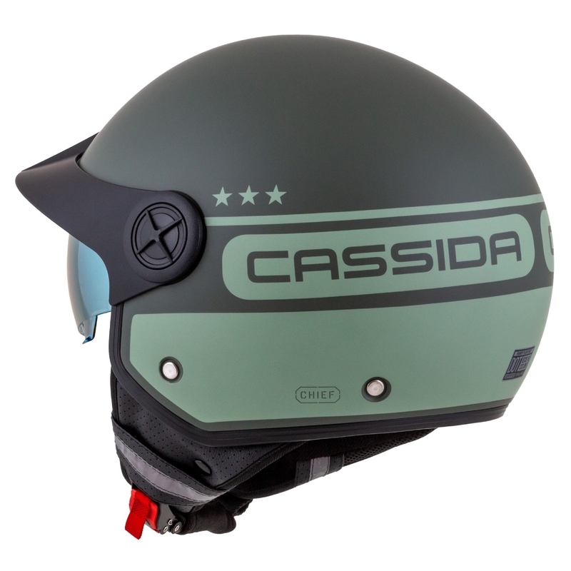 Cassida Handy Plus Chief odprta motoristična čelada zelena