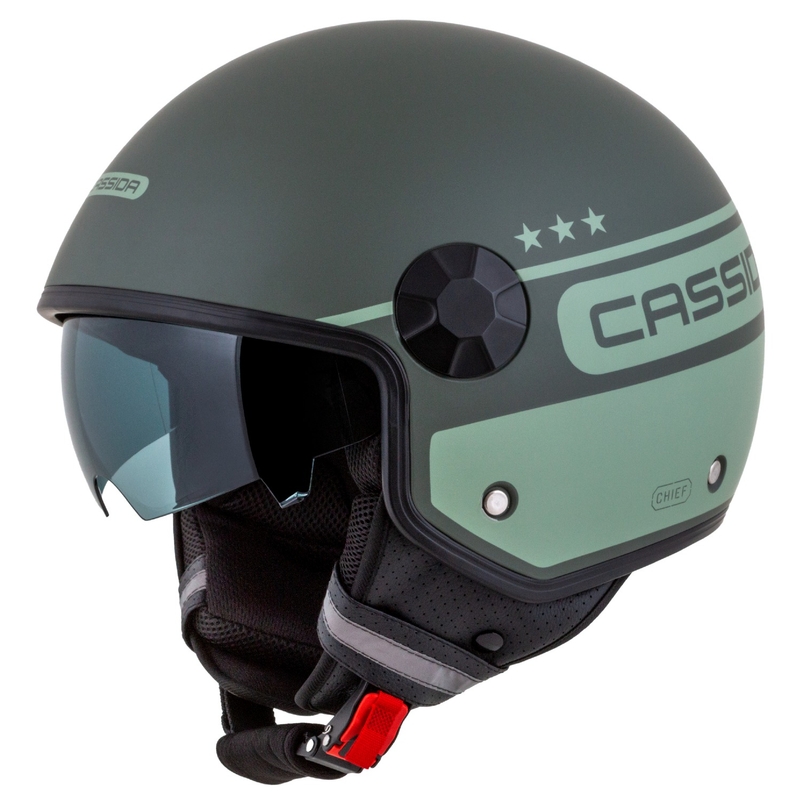 Cassida Handy Plus Chief odprta motoristična čelada zelena