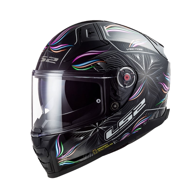 Motoristična čelada LS2 FF811 Vector II Tropical white-purple-black