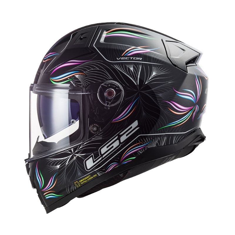Motoristična čelada LS2 FF811 Vector II Tropical white-purple-black