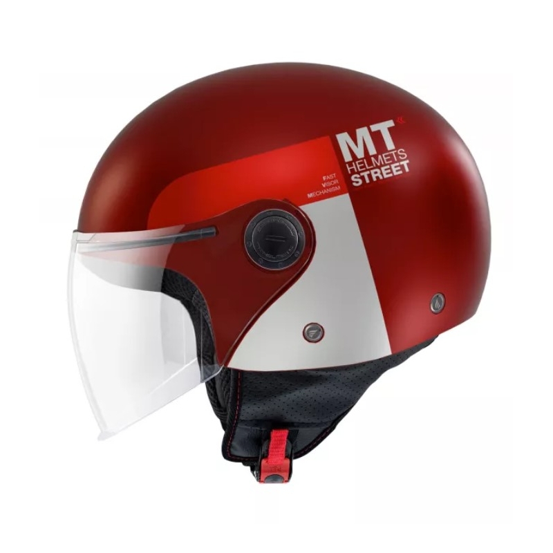 MT Street Inboard C5 Odprta motoristična čelada Red