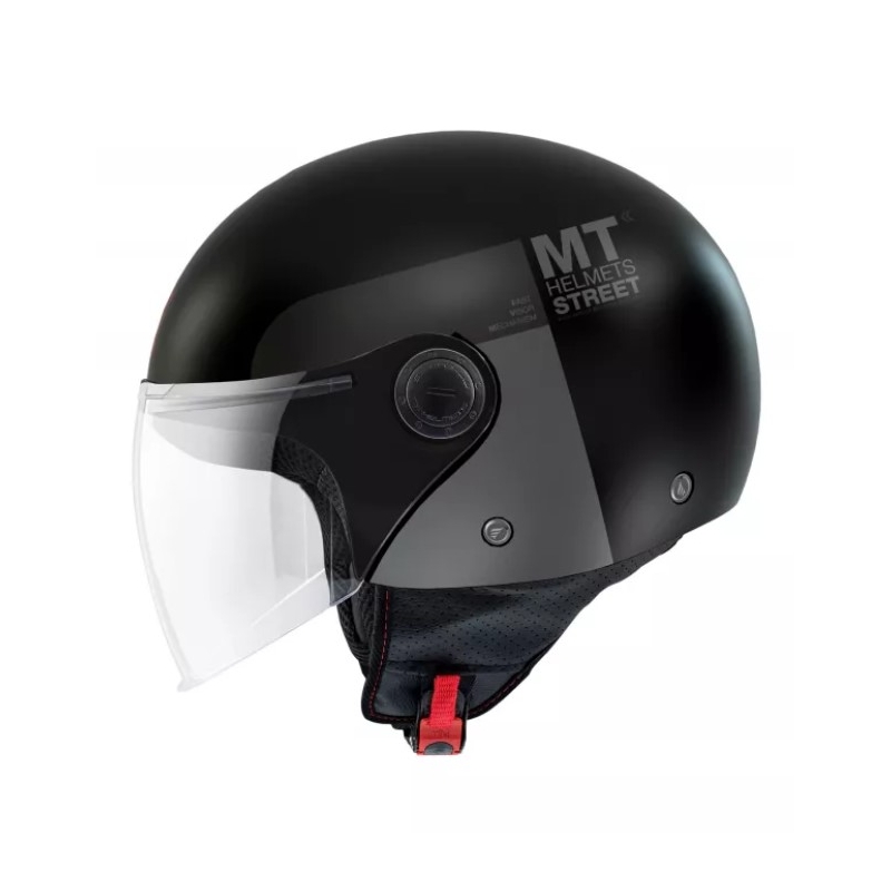 MT Street Inboard D2 Odprta motoristična čelada črno-siva razprodaja