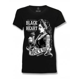 Ženska črna majica Heart Pin Up Shake T-Shirt Black