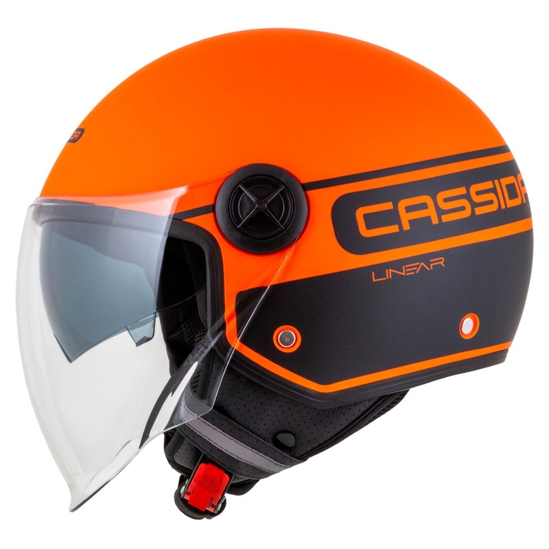 Cassida Handy Plus Linearna odprta motoristična čelada oranžno-črna