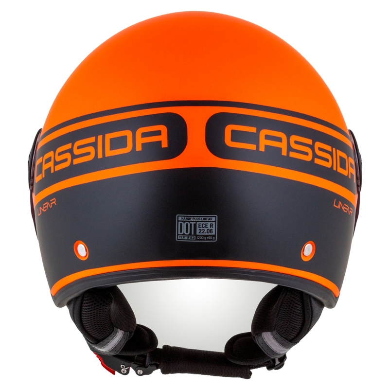 Cassida Handy Plus Linearna odprta motoristična čelada oranžno-črna