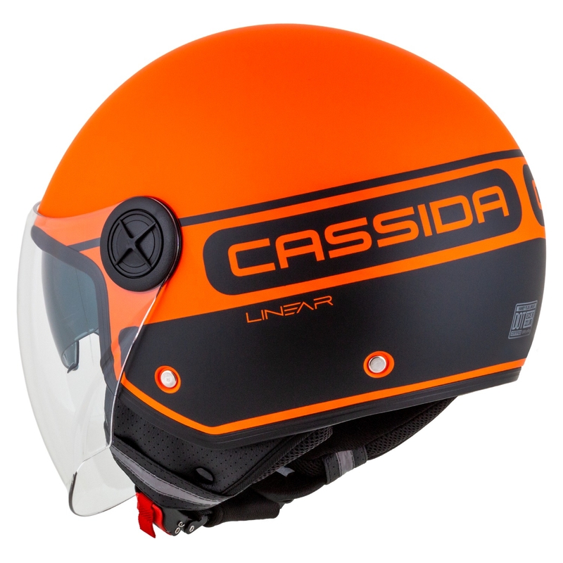 Cassida Handy Plus Linearna odprta motoristična čelada oranžno-črna