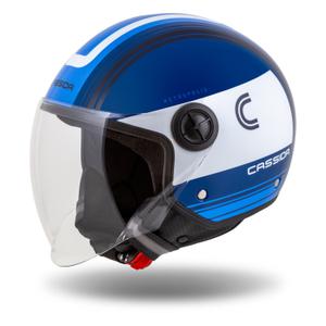 Cassida Handy Metropolis Modra in bela odprta motoristična čelada