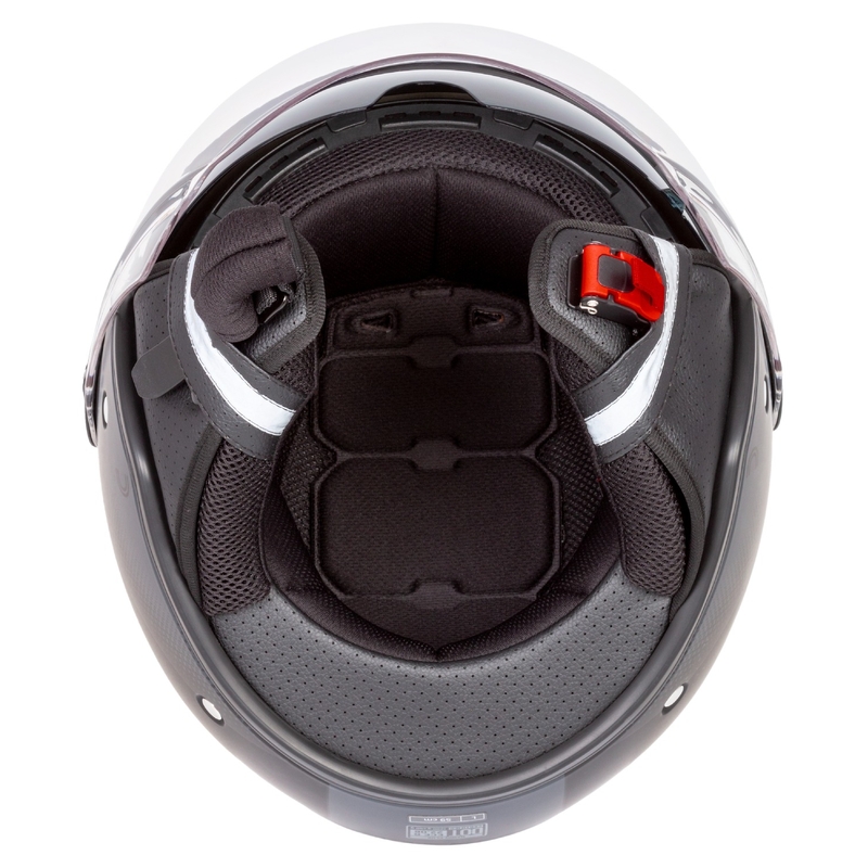 Cassida Handy Plus odprta motoristična čelada črno-siva
