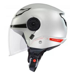 MT Lite Solid White Open motoristična čelada za otroke