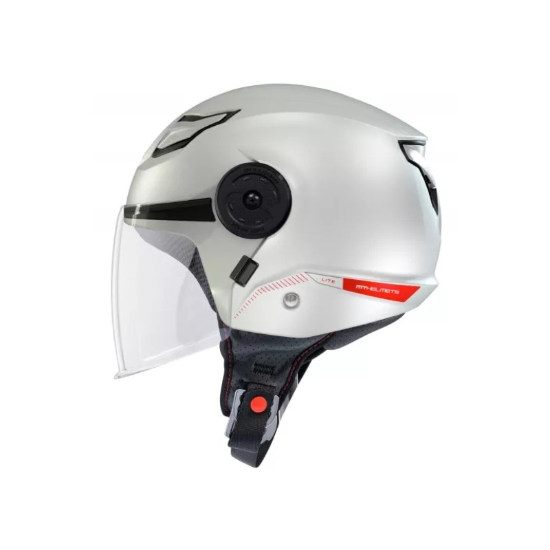 MT Lite Solid White Open motoristična čelada za otroke