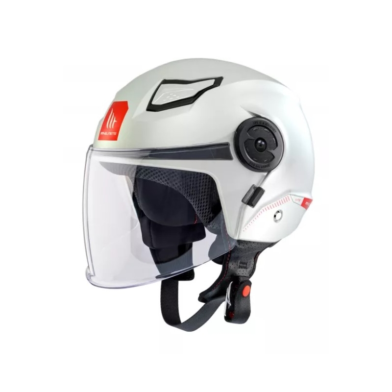 MT Lite Solid White Open motoristična čelada za otroke