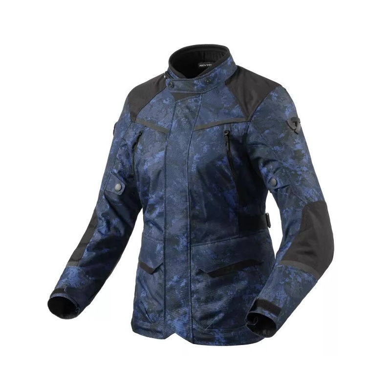 Ženska motoristična jakna Revit Voltiac 3 H2O camo blue razprodaja