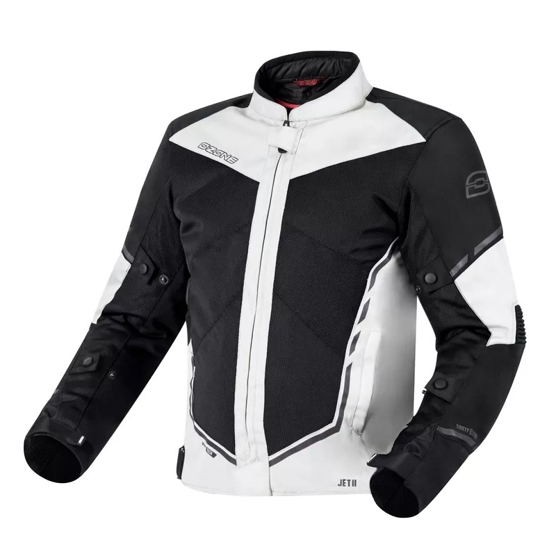 Moto jakna Ozone Jet II sivo-črna razprodaja