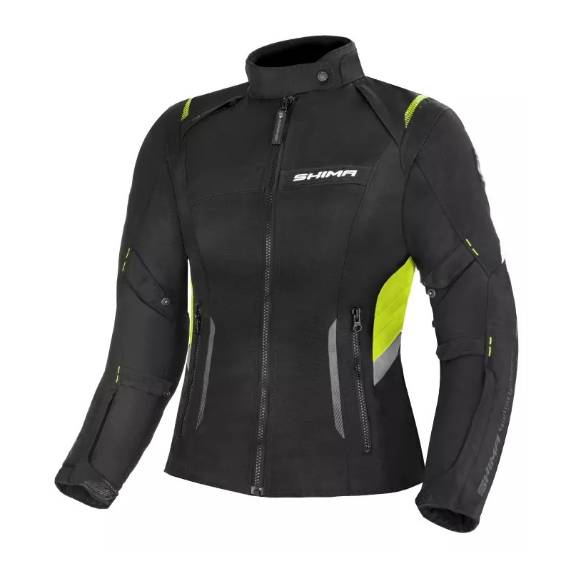 Ženska motoristična jakna Shima Rush black-fluo yellow razprodaja