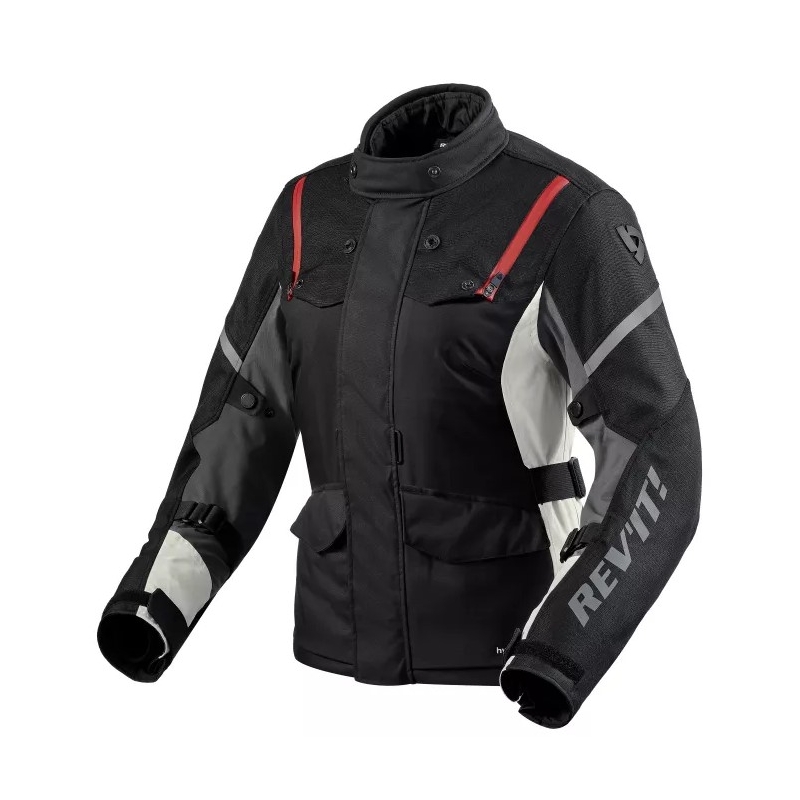 Ženska motoristična jakna Revit Horizon 3 H2O Black and Red
