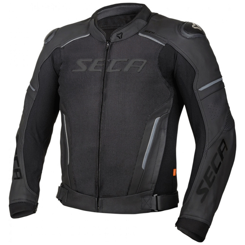 SECA Hooligan Air Black usnjena motoristična jakna razprodaja