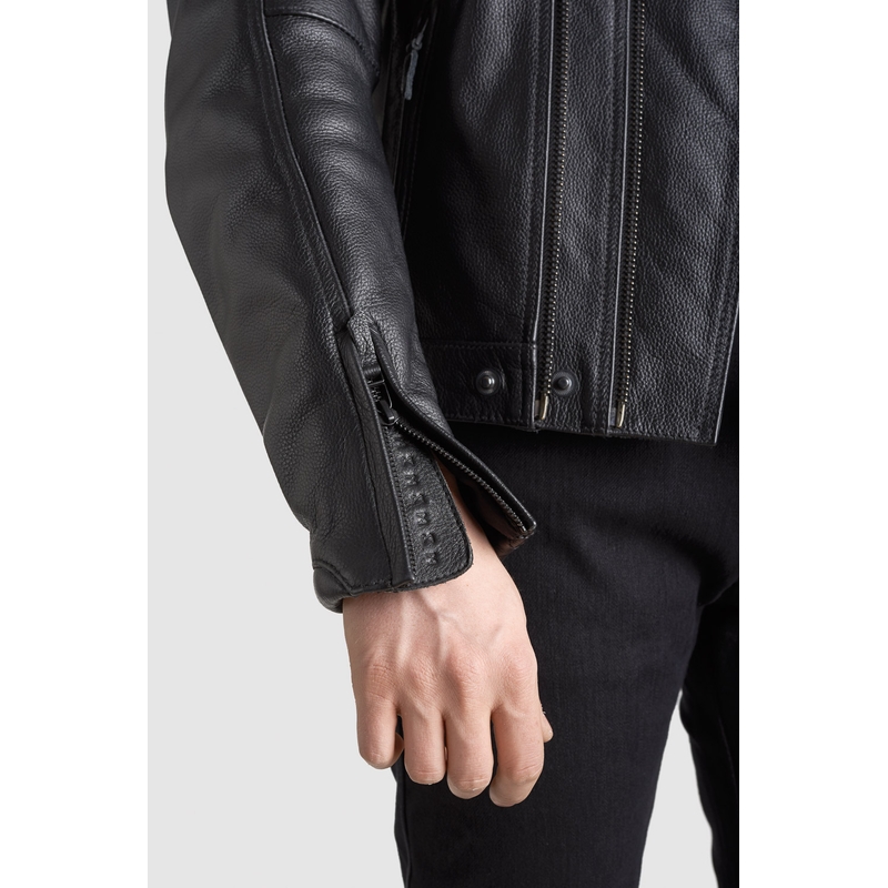 Usnjena motoristična jakna PANDO MOTO Twin black razprodaja