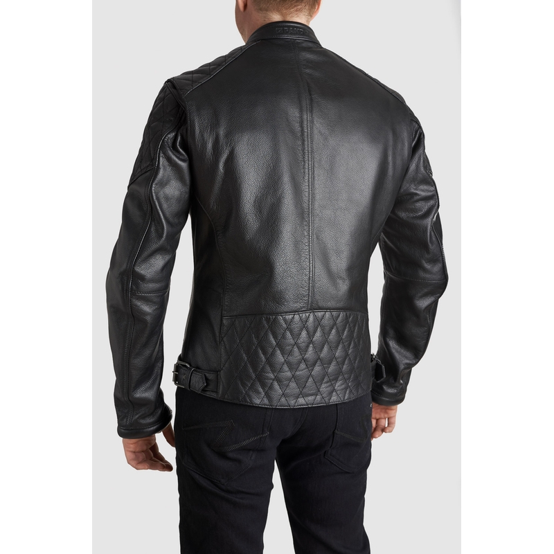 Usnjena motoristična jakna PANDO MOTO Twin black razprodaja