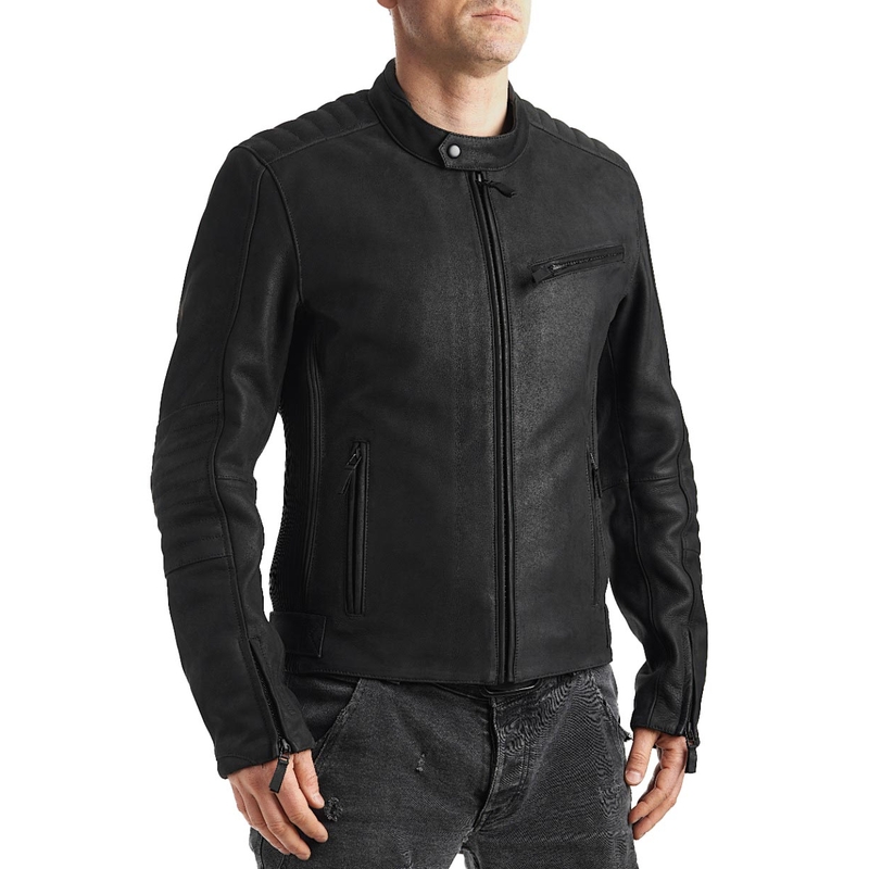 Usnjena motoristična jakna PANDO MOTO Tatami LT 01 black razprodaja