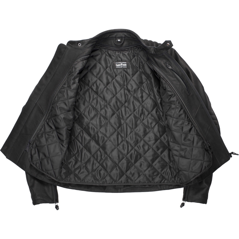 Usnjena motoristična jakna PANDO MOTO Tatami LT 01 black razprodaja