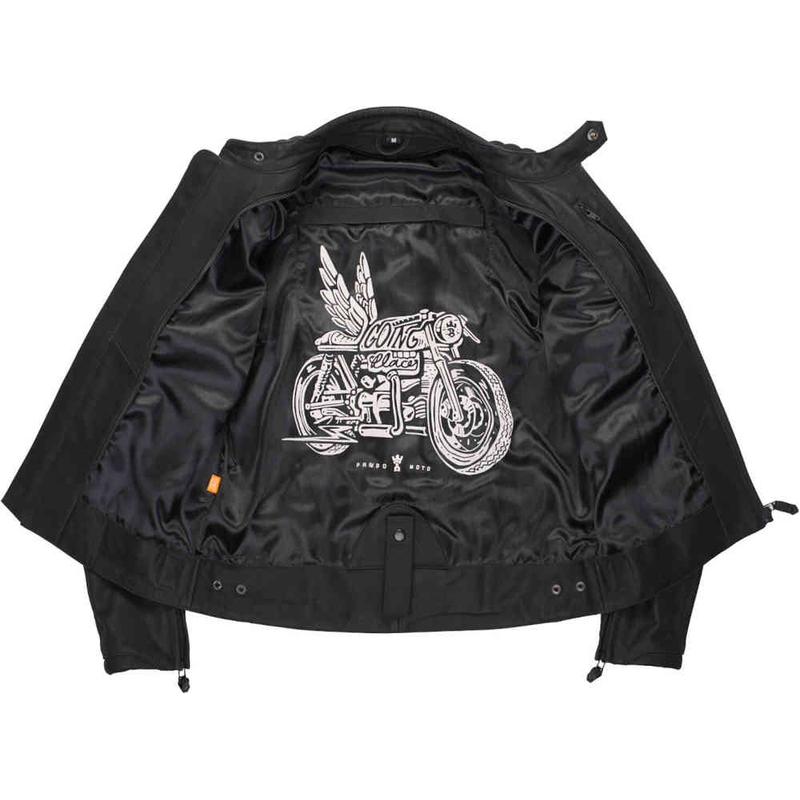 Usnjena motoristična jakna PANDO MOTO Tatami LT 01 black razprodaja