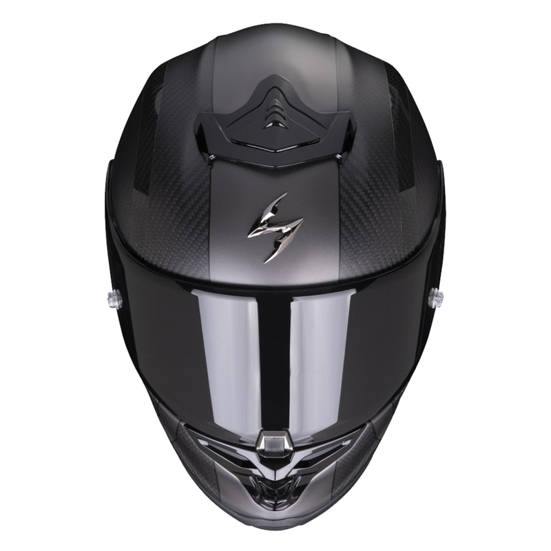 Integralna čelada Scorpion EXO-R1 EVO Carbon Air MG črno-srebrna