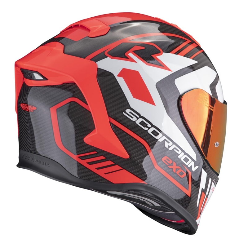 Integralna čelada Scorpion EXO-R1 EVO Carbon Air Supra črno-rdeča