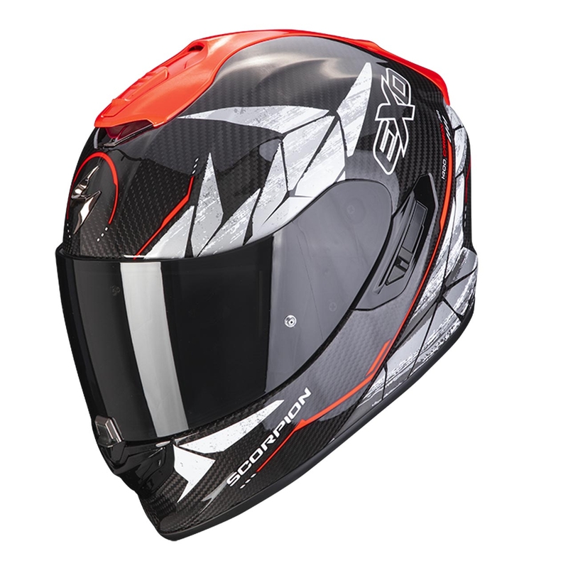 Integralna čelada Scorpion EXO-1400 EVO Carbon Air Aranea black-fluo red