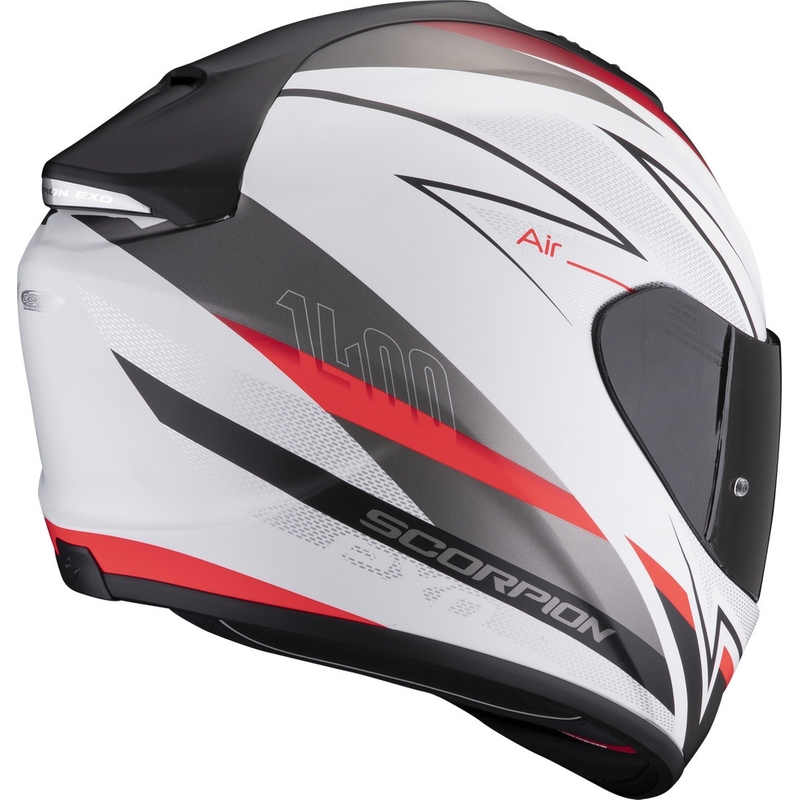 Integralna čelada Scorpion EXO-1400 EVO Air Thelios belo-rdeča