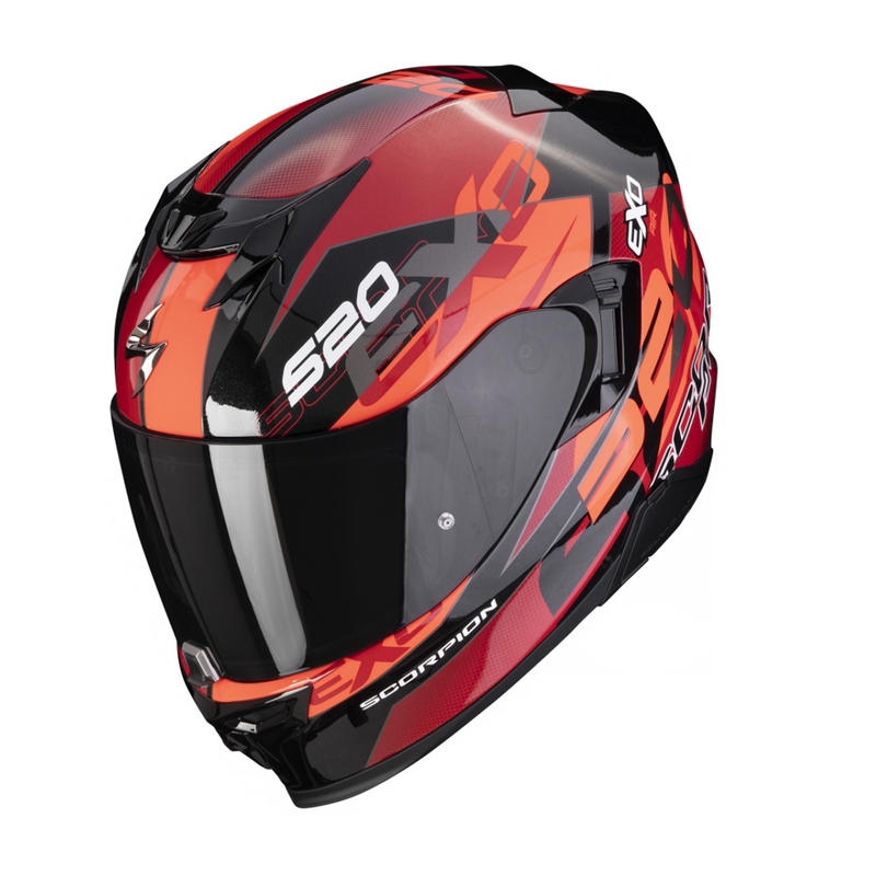 Integralna motoristična čelada Scorpion EXO-520 EVO Air Cover kovinska črno-rdeča
