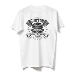 Majica RSA American Custom Skull white razprodaja
