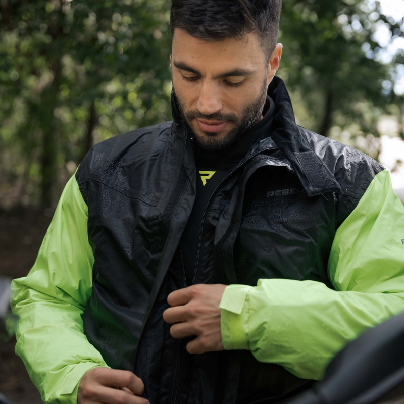 Rebelhorn Rain fluo rumena motoristična dežna jakna