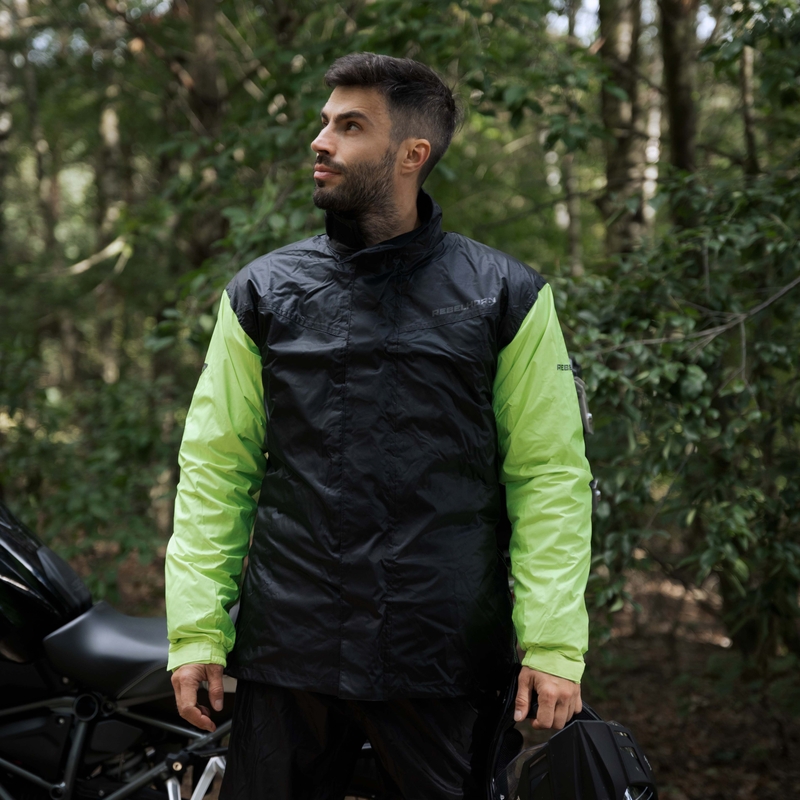 Rebelhorn Rain fluo rumena motoristična dežna jakna