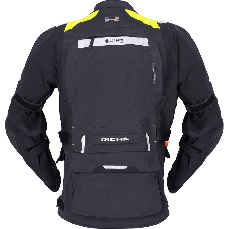 Motoristična jakna RICHA Armada GTX Pro black-fluo rumena - razprodaja