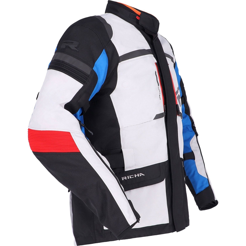 Motoristična jakna RICHA Brutus GTX sivo-modro-rdeča razprodaja