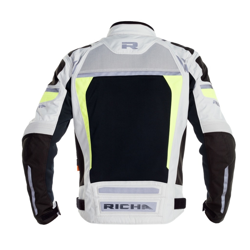 Motoristična jakna RICHA Airstorm WP grey-fluo yellow razprodaja