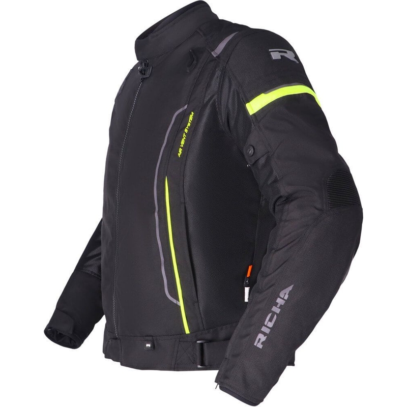 Motoristična jakna RICHA Airstream 3 black-fluo yellow razprodaja