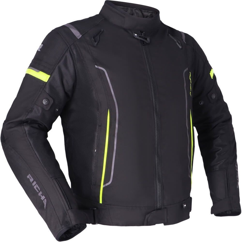 Motoristična jakna RICHA Airstream 3 black-fluo yellow razprodaja