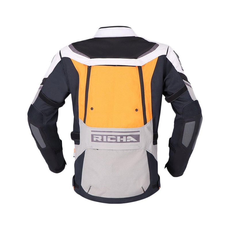 Motoristična jakna RICHA Infinity 2 Adventure sivo-oranžna razprodaja