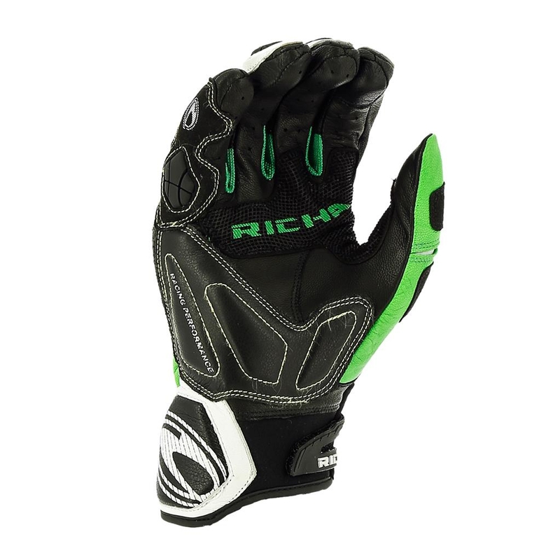 Motoristične rokavice RICHA Stealth black-white-green razprodaja