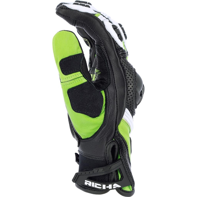 Motoristične rokavice RICHA Stealth black-white-green razprodaja