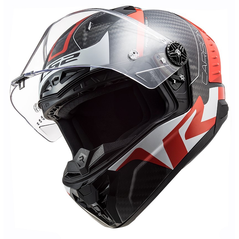 LS2 FF805 Thunder C Racing1 črno-bela-rdeča integralna motoristična čelada