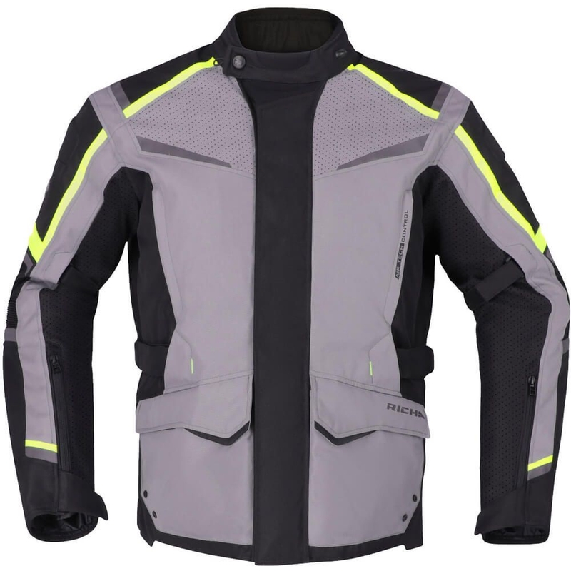 Motoristična jakna RICHA Tundra black-grey-fluo yellow razprodaja
