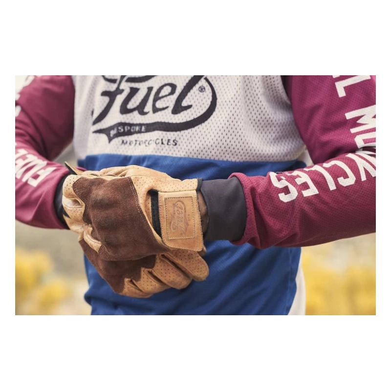Motoristične rokavice Fuel Rodeo rjavo-rumene
