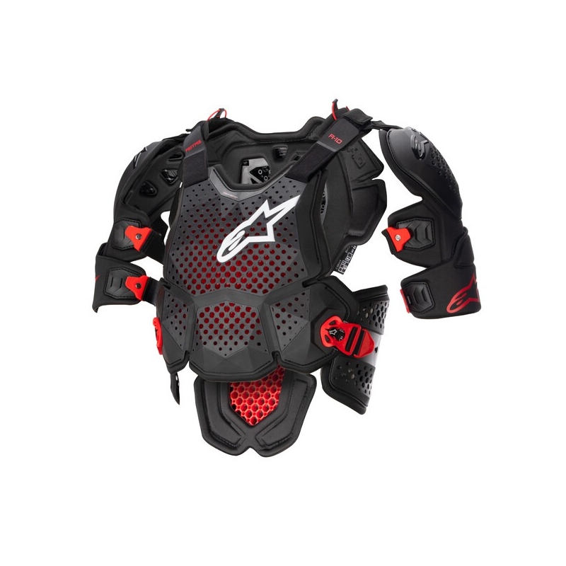 Alpinestars A-10 2 črno-antracitno-rdeča zaščita telesa